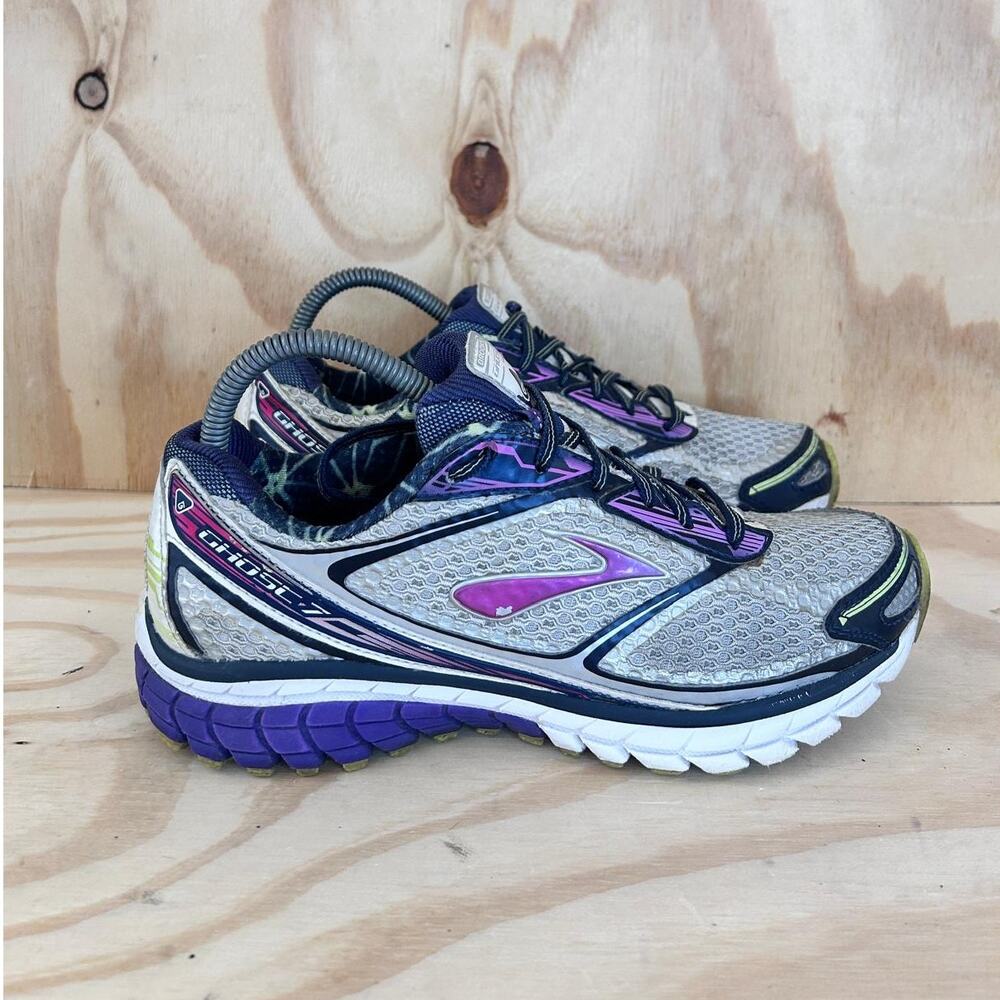 Brooks - Ghost 7 - Running Shoes - Silver/Blue - Women's - 8.5(B) - 1201611B124